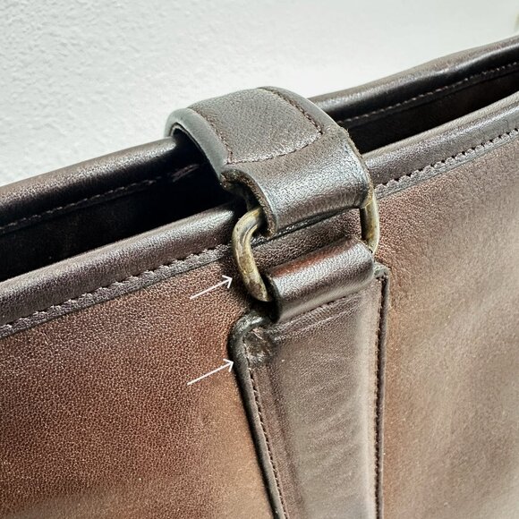 Rare Vintage Coach Marketing Tote 9580 in Mahogany Leather, NYC made 1977 in EVC - Picture 12 of 13